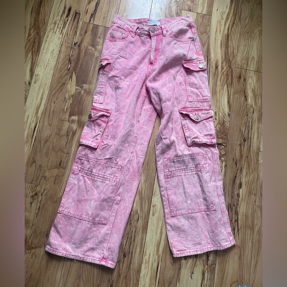 Pistols Bobbie Rise Pink Cargo Pants junior size 7 - Picture 5 of 9